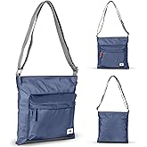 ORI LONDON Medium Nylon Crossbody Bags for Women & Men - Small Crossbody Bag w/Chunky Zippers - The Kennington