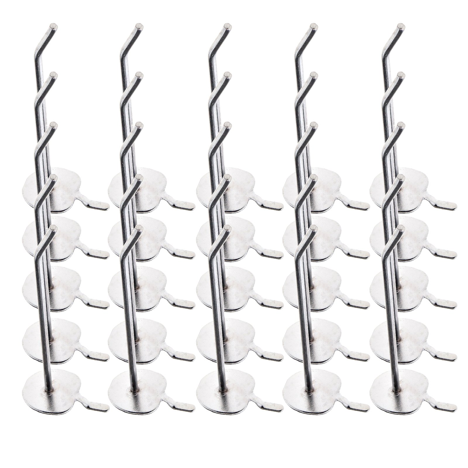 25X Single Pegboard Hook Slat Wall Retail Shop Prong Peg Hangers Board Hangers