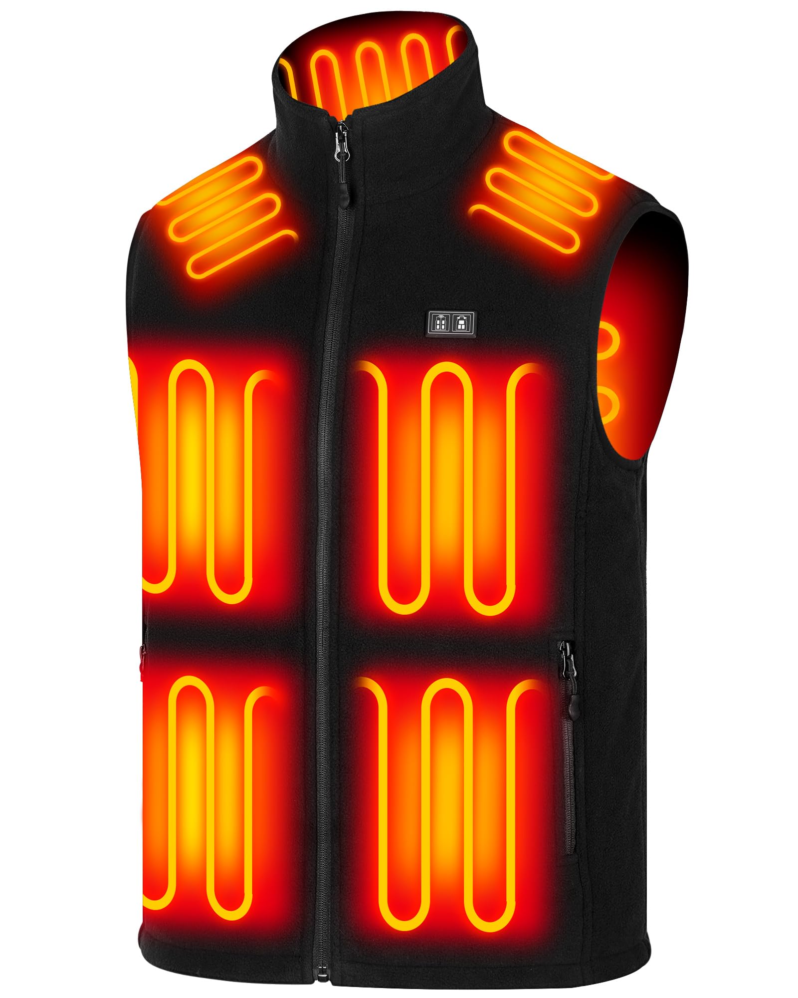 Photo 1 of NAPALOOK Heated Vest for Men with Battery Pack Included (No Charger), 10 Heating Zones Polar Fleece Heated Vest & Gift Box Size XXL – Ideal for Outdoor Activities