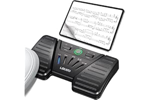 LEKATO Wireless Bluetooth Page Turner Pedal Music Page Turner Pedal for Ipad,Tablets Android IOS Phones Rechargeable Wireless Foot Pedal Silent Page Turner Ipad Page Turner for Hands-Free