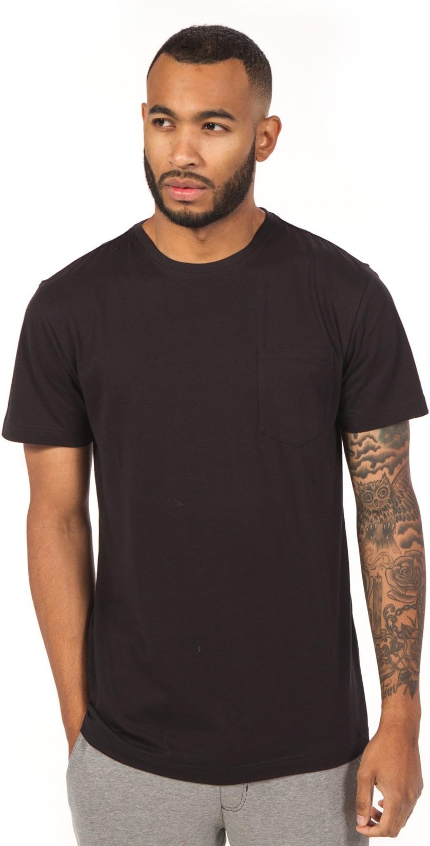 Ably Apparel Bradley Men's Crew Neck Pocket Tee | Repels Liquids, Stains, and Odors