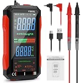 NTKICOOL Digital Multimeter 2026 Upgraded FS899L for Auto Home Industrial | True RMS Auto-Ranging 6000 Counts,USB Rechargeable Color Screen Voltage Tester,NCV Capacitance Tester,with Torch Light
