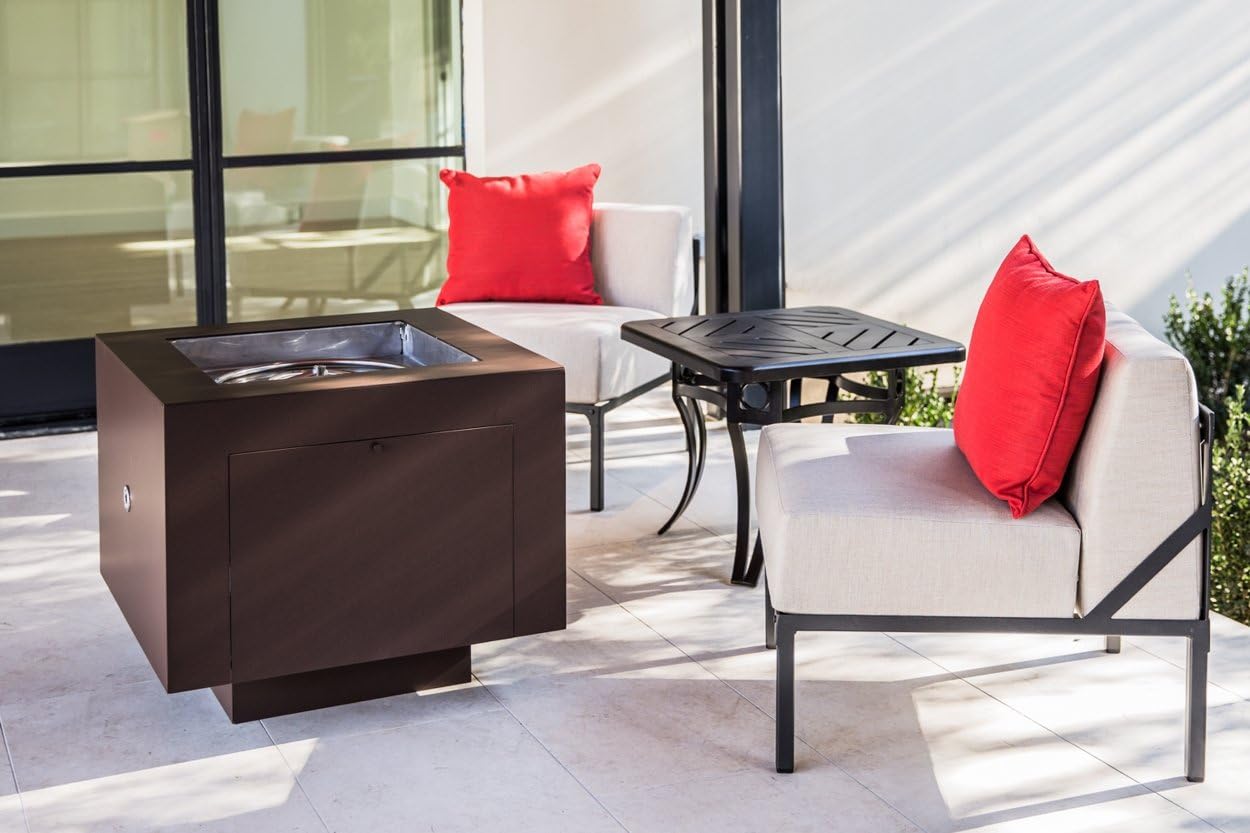 Amazon Com Bentintoshape 31 Square Powder Coated Fire Pit With
