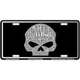 Chroma 55001 Harley-Davidson Skull Stamped License Plate, 1 Pack