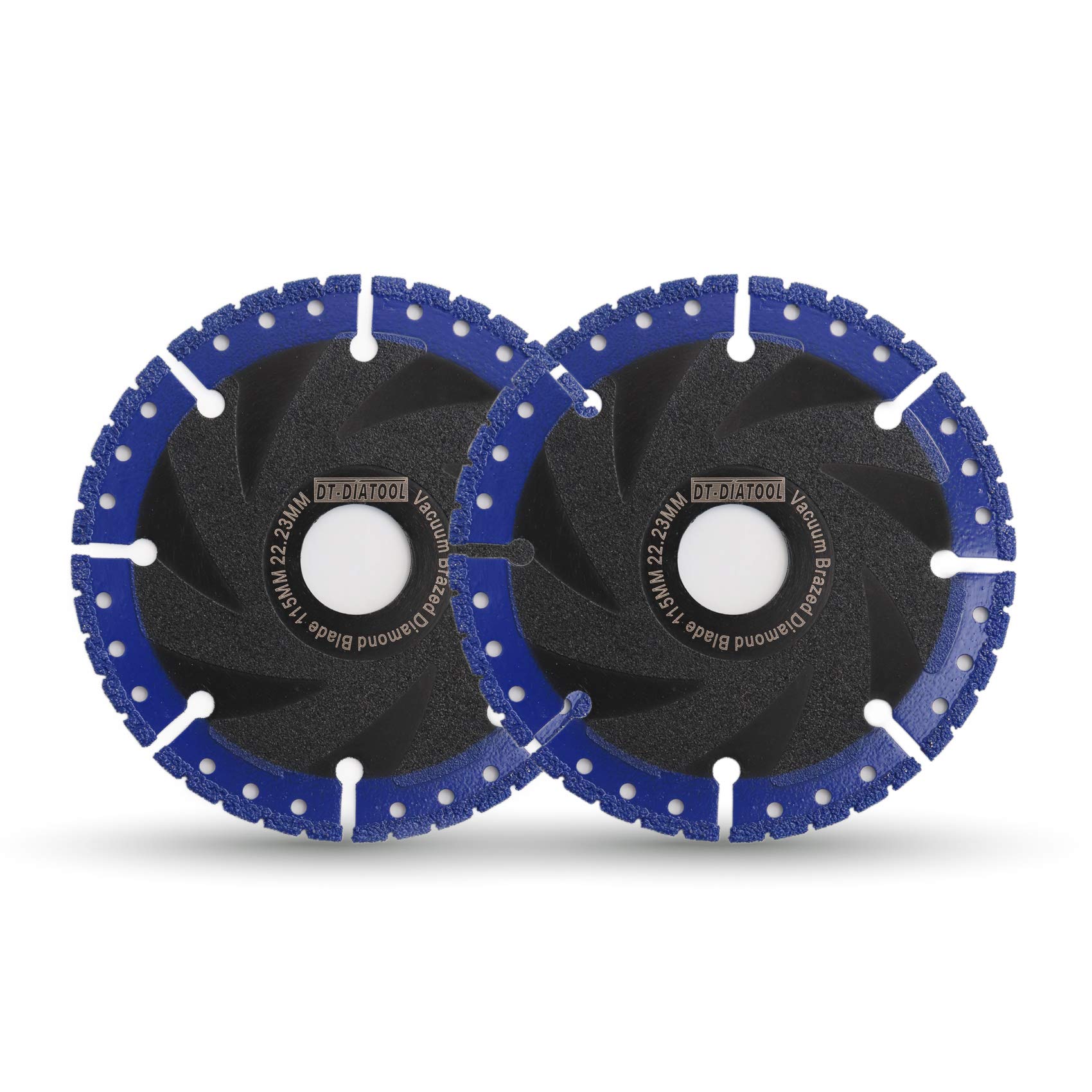 DT-DIATOOL Diamond Meatal Cutting Disc 2pcs 4.5 Inch / 115mm Multi Purpose Cut-off Wheel for Reinforced Concrete Steel Pipe Rebar Iron PVC All Tough Materials