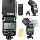 Godox TT600 GN60 2.4G 1/8000s Camera Flash Speedlite | 230 Full Power Flashes, 0.1-2.6s Recycle Time, Compatible for Canon, Nikon, Pentax, Olympus Cameras with Standard Hotshoe