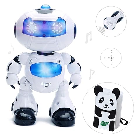 Intelligente und charismatische tanzen ferngesteuerte roboter mit musik und licht für kinder, disco und jubel - roboter, blit