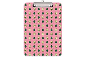 Hongri Plastic Cute Clipboard, Letter Size for Students, Teacher, Woman and Kids, Low Profile Clip, Decorative Clip Board, Si