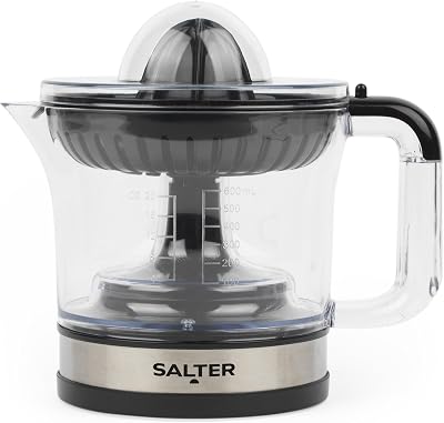 Salter Electric Fruit Juicer Citrus Press 600ml BPA Free Cones Pulp Control