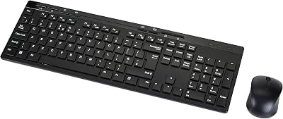 Amazon Basics Full-Sized Wireless Keyboard and Mouse Combo 2.4 GHz UK