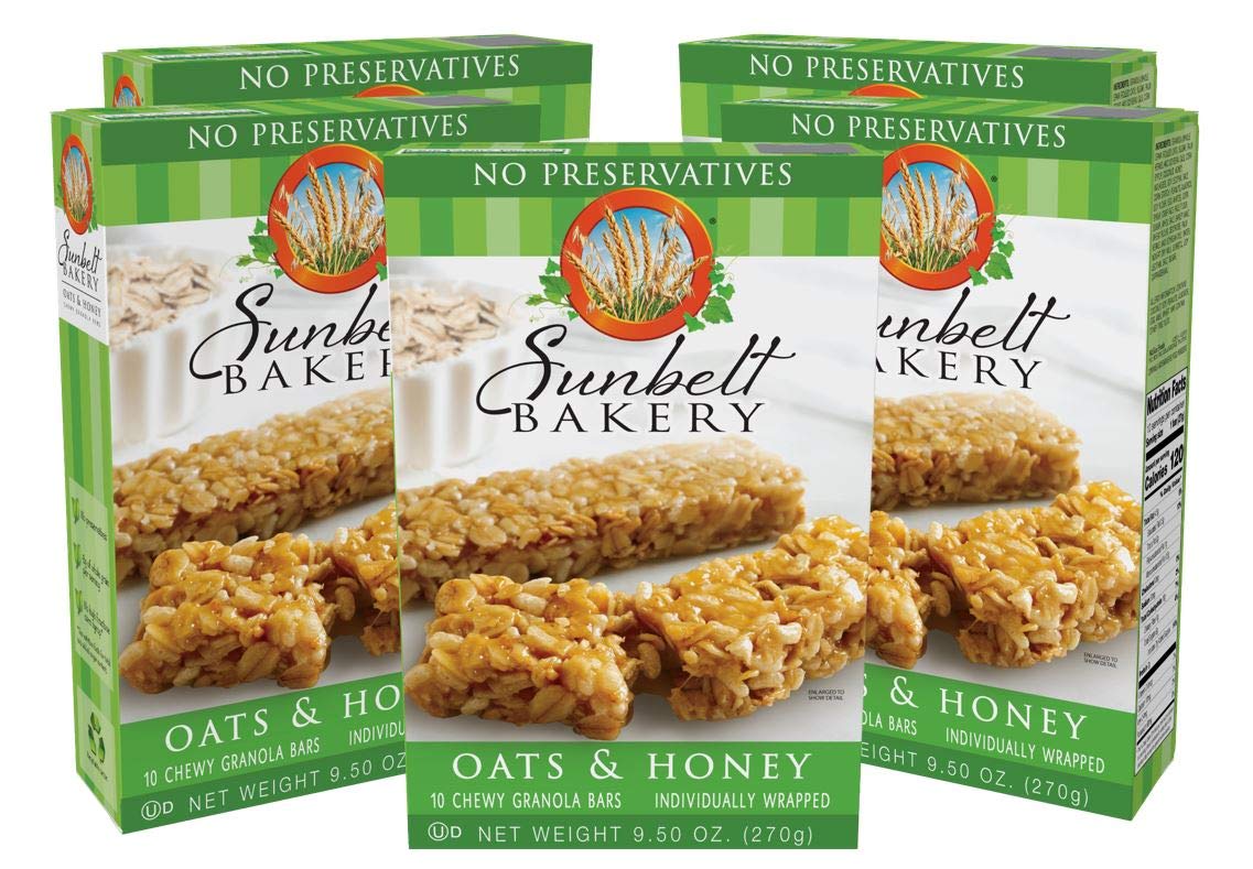 Sunbelt Bakery Oats & Honey Chewy Granola Bars, 1.0 oz Bars, 50 Count