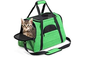 Prodigen Cat Carrier Dog Carrier for Medium Dogs Dog Travel Crate Soft Slided Collapsible Pet Travel Carrier, Large (20.5" W x 13.5" H x 10" D)