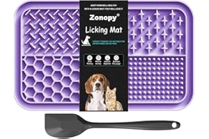 Zonopy Licking Mat for Dogs & Cats with Suction Cups, 1 Pack Dog Slow Feeder Lick Pat for Anxiety Relief, Dog Toys Feeding Mat for Butter Yogurt Peanut, Pets Bathing Training Grooming Mat