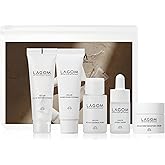 LAGOM Mini 5-Step Travel Kit | Daily Cleansing Skincare Kit, Gel to Water, Micro Foam Cleanser, Niacin Serum, Deep Moisture Cream, Korean Skin Care Trial Kit