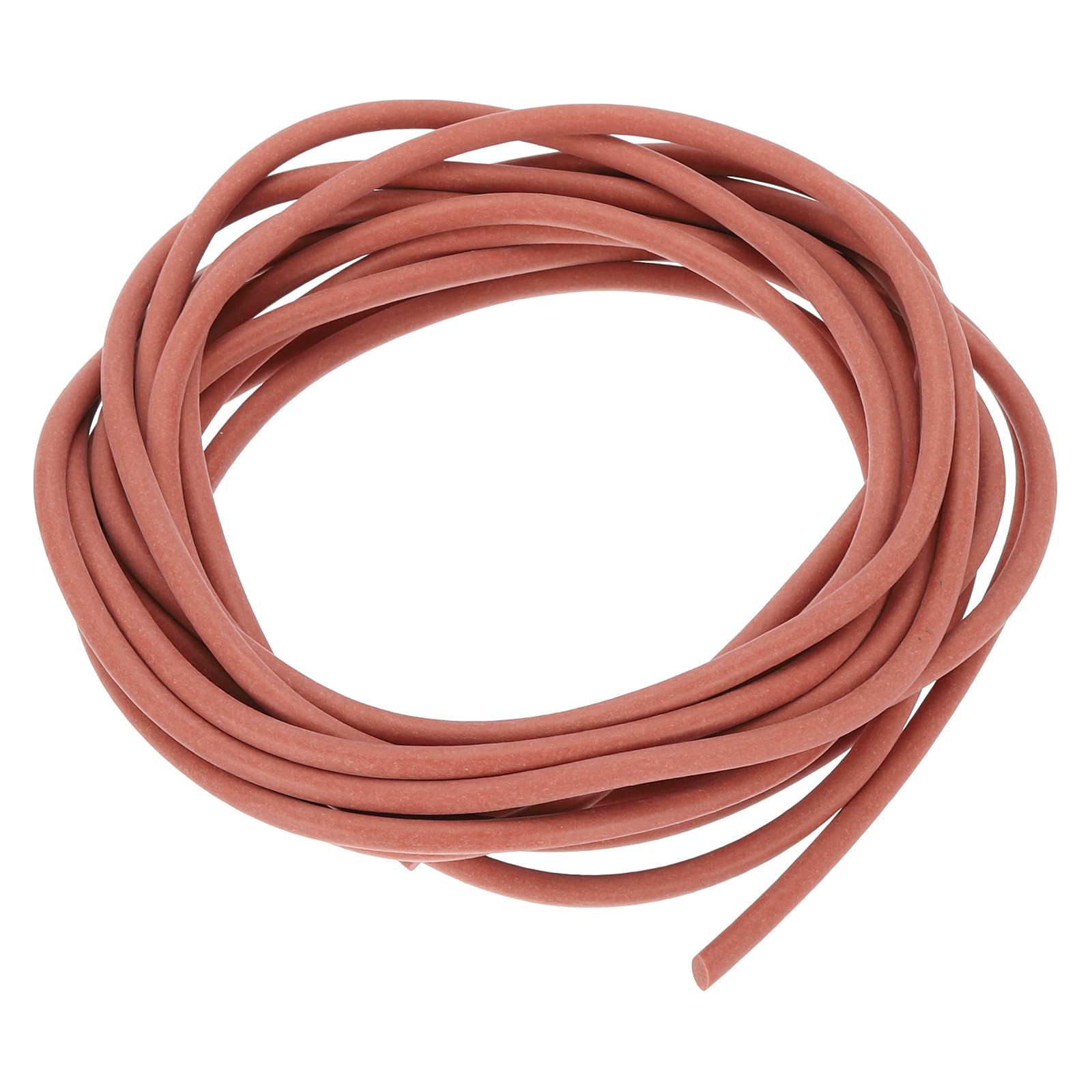 PATIKIL Silicone Foam Seal Strip, 10Meters(32.8Ft) 4mm(0.16") Dia Round High Density Solid Sponge Rubber Weather Stripping Cord for Sealing Gap Blocker Insulation, Red