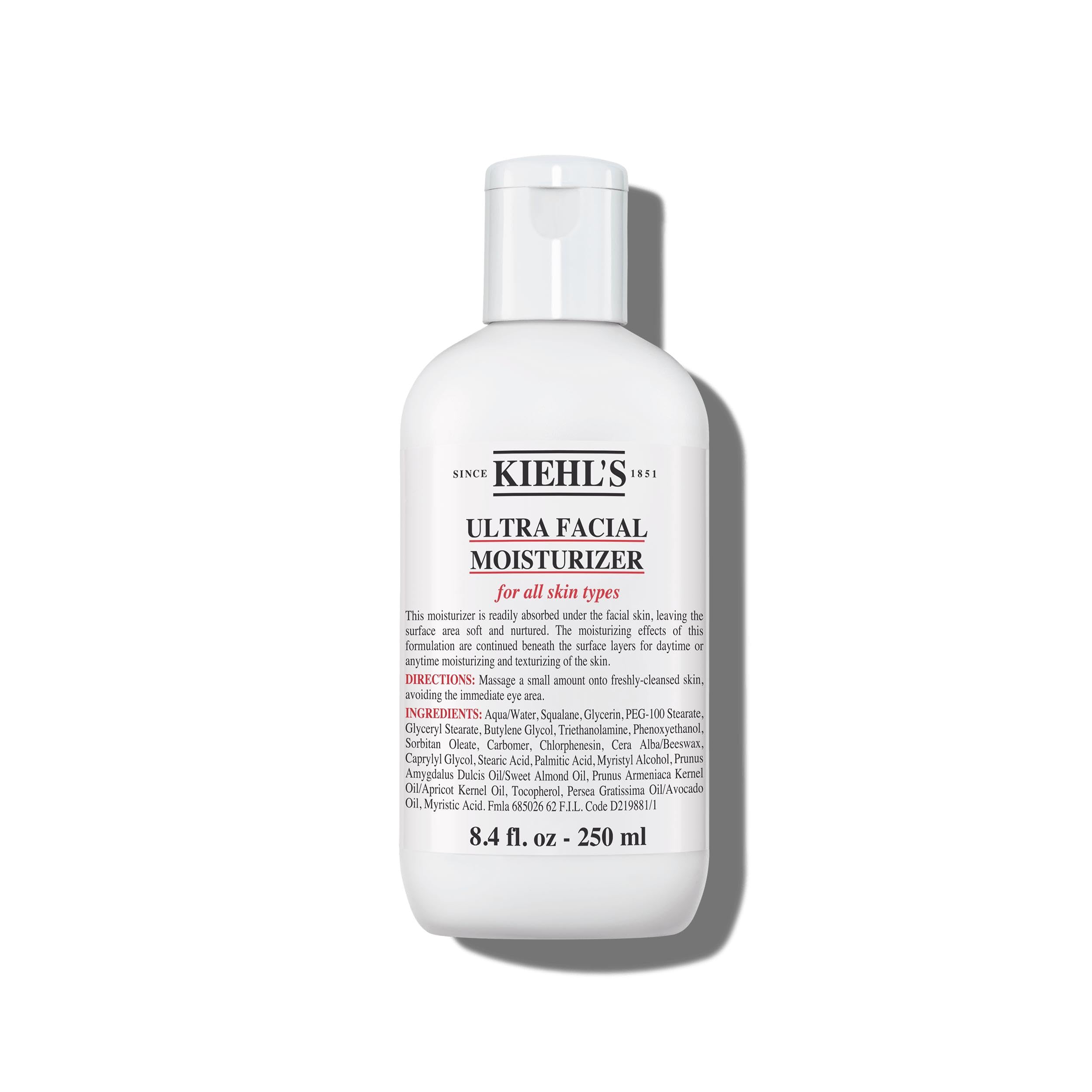 Kiehl's Ultra Facial Moisturiser, Face Moisturiser For Women & Men, Suitable for All Skin Types, Fragrance-Free, 250ml — image 1