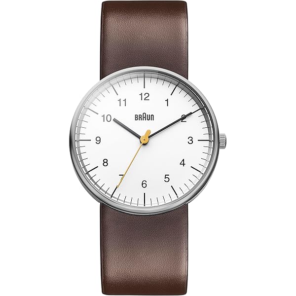 Amazon.com: Braun Small-Second Mens Analogue Quartz Watch, White