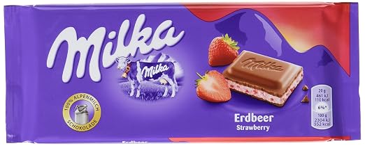 Milka Erdbeer Zartschmelzende Schokoladentafel Mit Einer Fullung