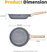 ZUOFENG Non Stick Frying Pan 24cm Induction Granite Stone Coating view 4