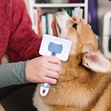 Vinabo Self-Cleaning Pet Brush for Dogs and Cats Blue view 7