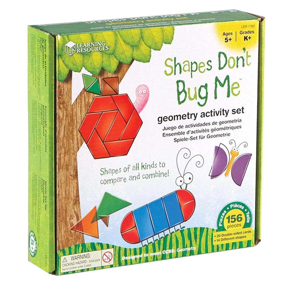 Learning Resources Shapes Don't Bug Me Geometry Activity Set