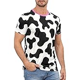 Funny World Men's Animal Print T-Shirt Graphic Short Sleeve Halloween Costume