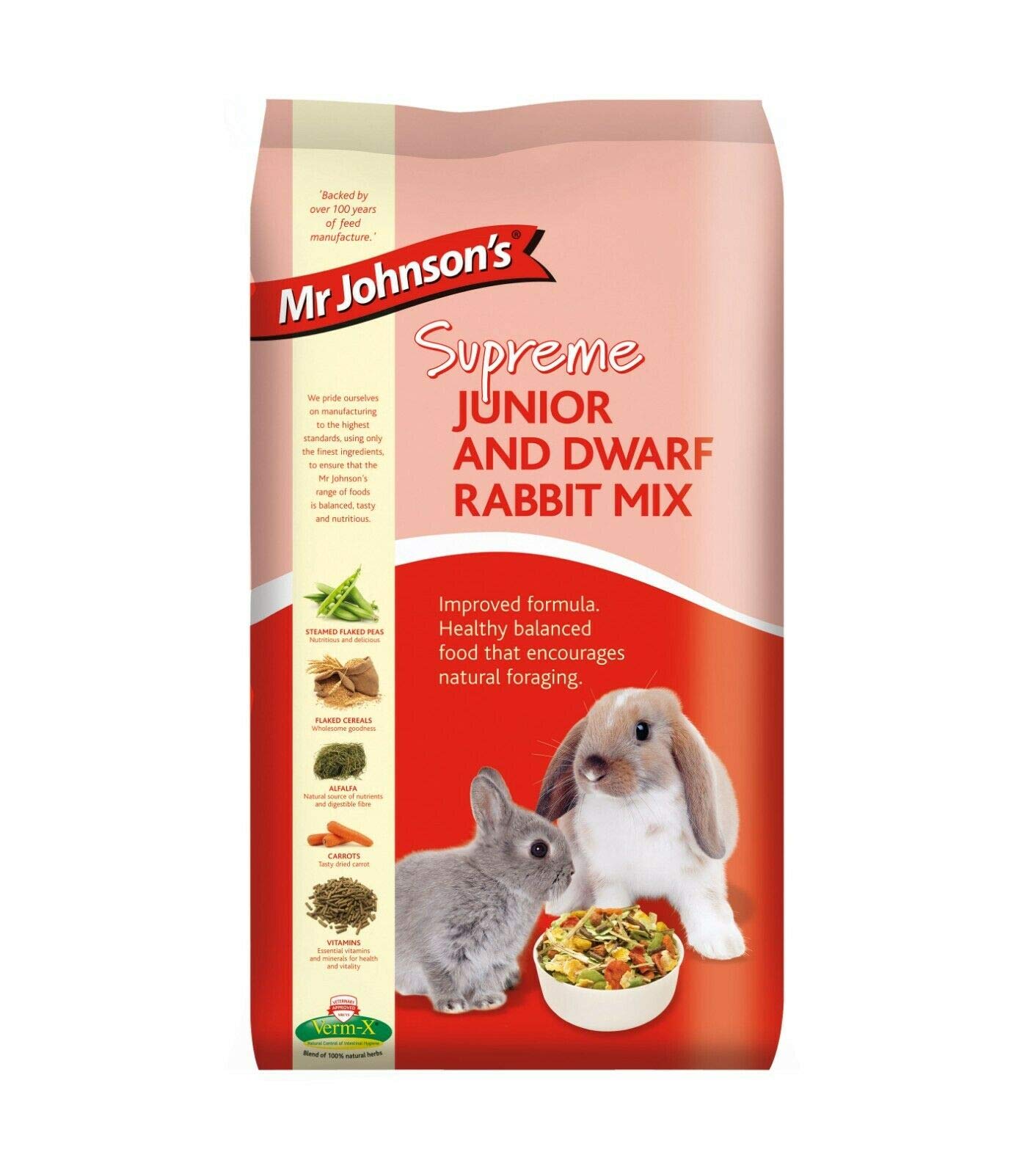 Mr Johnson's Supreme Jnr and Dwarf Rabbit Mix, 900 g
