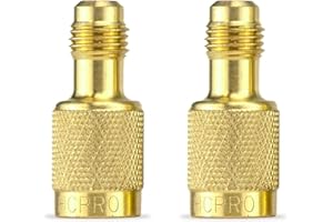 HCPRO KEEP IT RUNNING HCPRO R410A Straight Adapter | 1/4" SAE Male × 5/16" (1/2"-20 UNF) Female | HVAC Refrigerant Coupler Fitting | Mini Split AC Charging Tool | Air Conditioner Service Connector Pack of 2