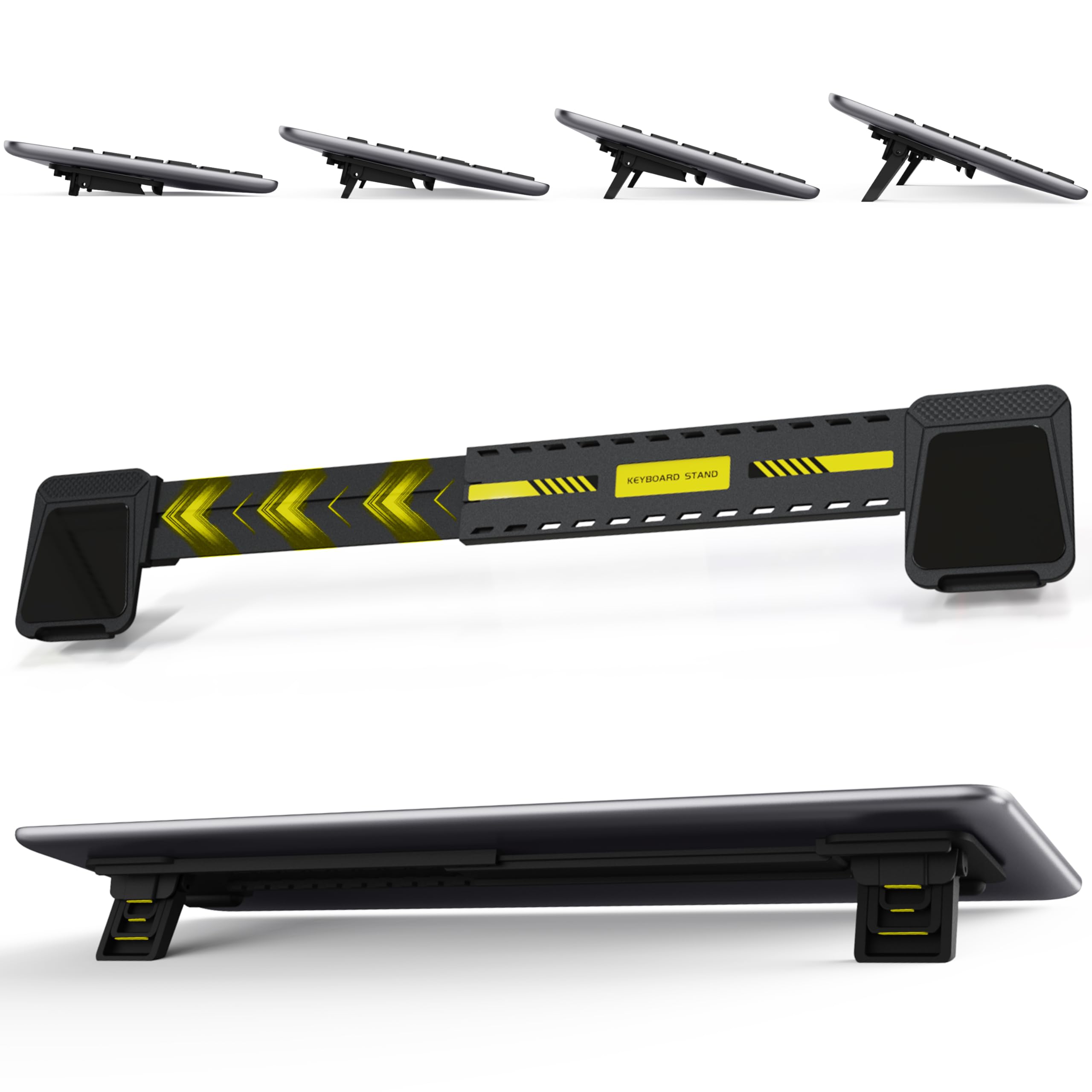 Photo 1 of HONKID Adjustable Keyboard Riser, Computer Keyboard Stand for Desktop for Apple Magic Keyboard and Flat-Back Keyboards Only, Ergonomic Office Desk Accessories