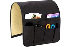 Armchair Caddy 35x13 Inch Non-Slip Sofa Armrest Organizer with 5 Pockets, Remote Control, Phone, Book & Magazine Holder for R