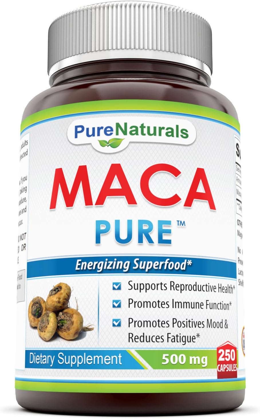Pure Naturals Maca Capsules, 500 Mg 250 Capsules Supports 250 Count