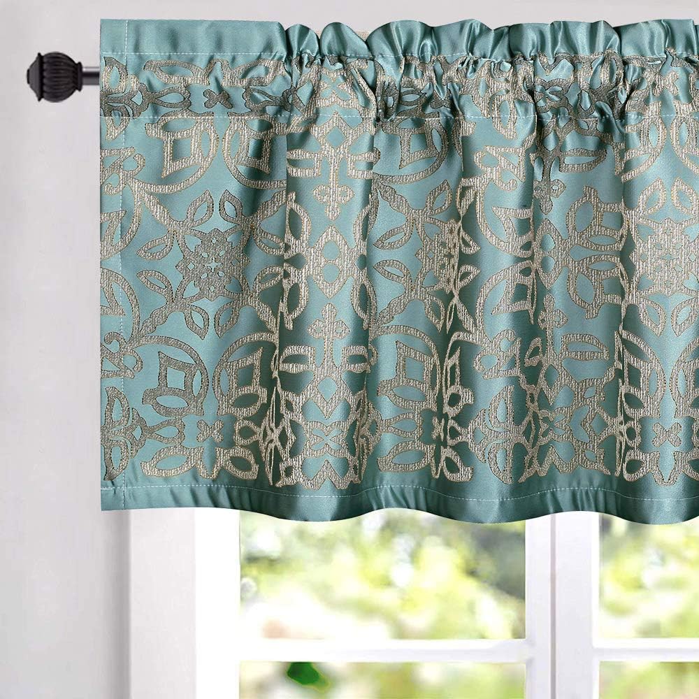 Amazon.de: VOGOL Jacquard Geometrische elegante Vorhänge Volants für