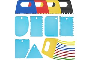 10 PCS Plastic Textured Art Supplies Kit, Colorful Scraper Tools, Clay Scraper Set, Paint Scrapers for Drawing Artists, Acryl