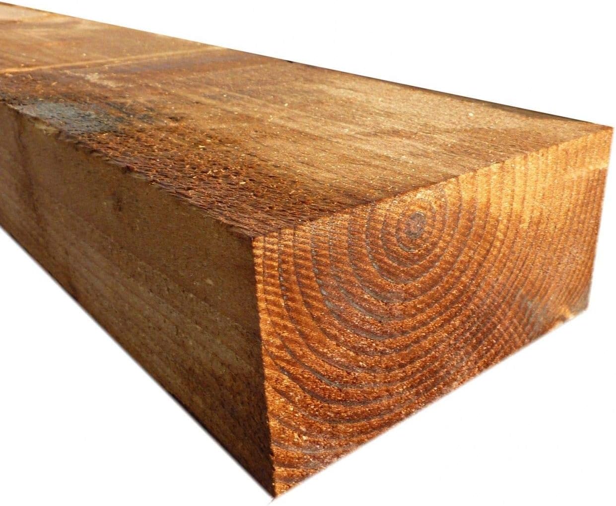 Total Sheds Railway Sleepers 8ft x 8ins x 4ins Pressure Treated PACK OF x10 (200mm x 100mm x 2400mm)