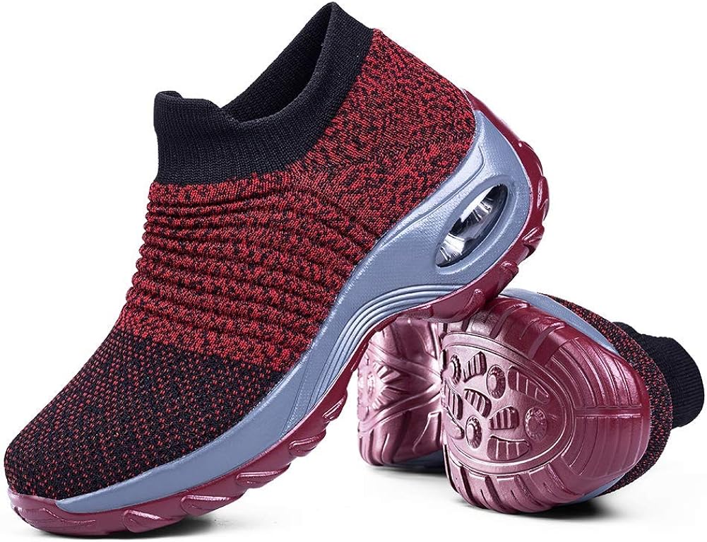 Women's Walking Shoes Sock Sneakers Mesh Slip On Air