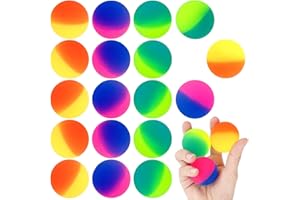 Niurewan 18 Pcs Jumbo Bouncy Balls for Kids,45 mm Large Bouncy Balls,Colorful Super Rubber High Bouncing Balls for Birthday,Party Favors,Prizes,Gifts