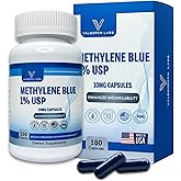 Valboren Labs Methylene Blue Capsules 10 mg (6 Month Supply) – Pharmaceutical Grade – with Vitamin C Ester – Non-GMO & Vegan – Made in USA – 180 Pills