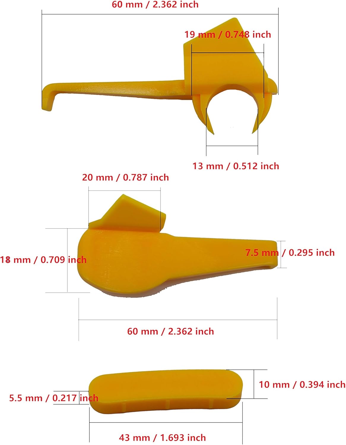 Case of 1 Pack, 6Pairs/Pack, Tire Changer Plastic Insert | Nylon Wheel Rim Protector for Mount Demount Head, Tire Machine Part | Protective Tail | Guard Accessory Aid Kit for Tyre Repair, 01YKL: Automotive