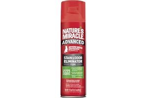 NATURE'S MIRACLE Nature’s Miracle Advanced Stain and Odor Eliminator Foam Cat 17.5 Ounces, for Severe Cat Messes, Aerosol
