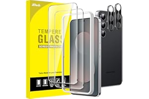 JETech Screen Protector for Samsung Galaxy S25 FE with Camera Lens Protector, 9H Tempered Glass Film with Easy Installation T