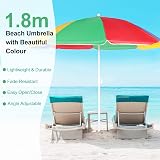 Unibos 5.3ft Garden Parasol Umbrella Tilting Multi Coloured UPF40 view 6