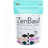 Zen Basil Seeds | Edible Basil Seeds USDA Organic, Kosher, Non-GMO, Lectin-Free, Gluten-Free, Plant-Based, Vegan, Keto, Paleo