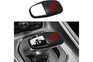 SENSHINE Gear Shift Knob Head Cover Trim for Dodge Charger Challenger Accessories 2015-2023 2024 Durango 2016-2024 ABS Interior Shell Insert Decoration Protector Gear Shifter Cover (Matte Red)