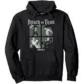Attack on Titan Season 4 Character Portrait Squares Anime Pullover Hoodie