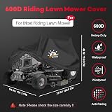 Zettum Riding Mower Cover 183 x 137 x 117 cm 600D PU Coated Waterproof view 2