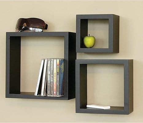 Amazon Com Az Trading 3 Piece Cubby Wall Shelf Home Kitchen