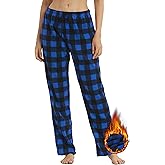 1-2 Pack Women Pajama Pants Fleece Plaid Pajamas Bottoms Soft Comfy Sleep Lounge Pj Pants