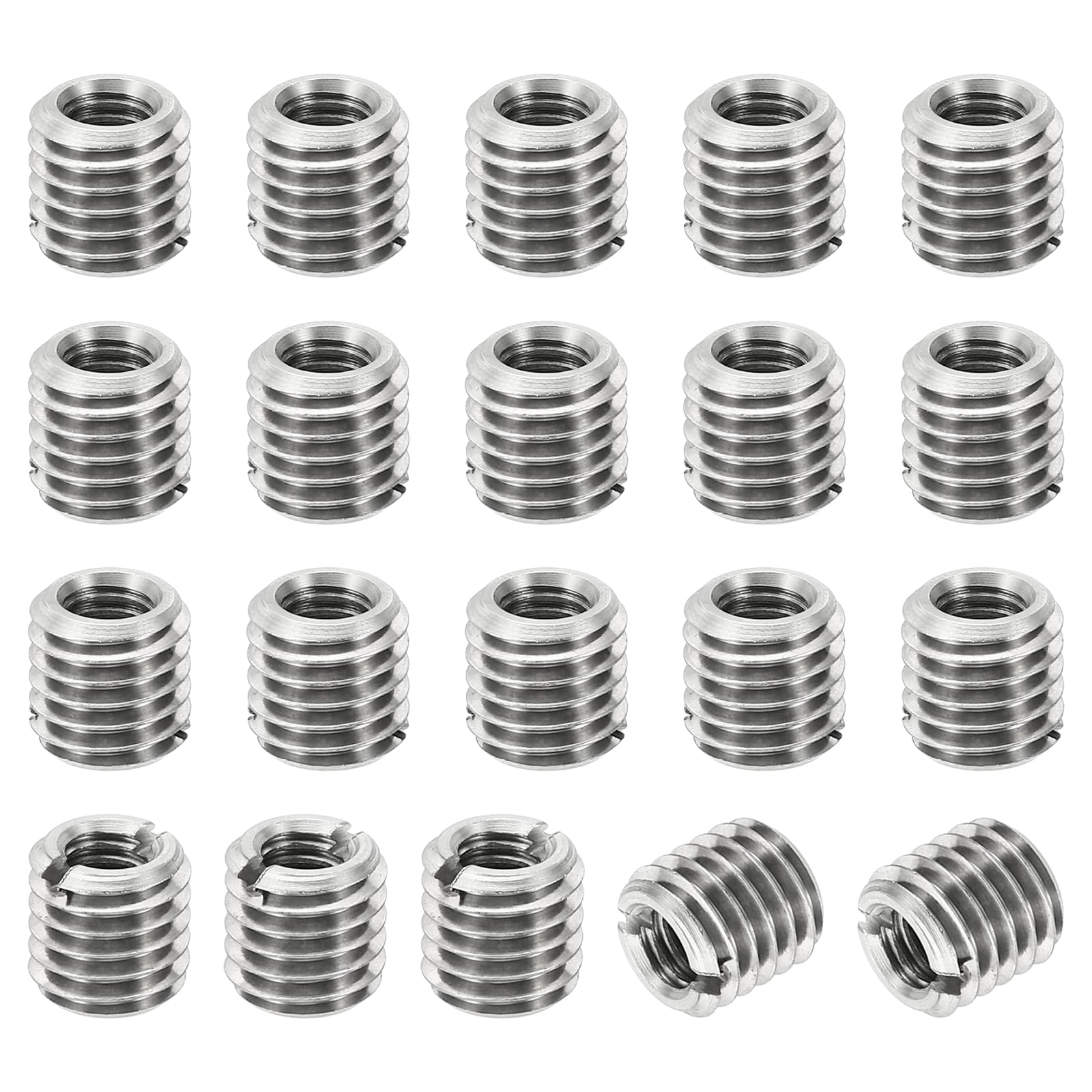 PATIKIL Thread Adapters Sleeve Reducing Nut, 20 Pcs M10x1.5 Male to M6x1 Female Repairing Insert Nut Screw Reducer Stainless Steel Fastener 10mm