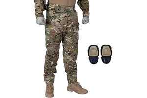 KASISO GEAR G3 Combat Pants,Military Tactical Pants,Outdoor Hunting Paintball Game Training Pants with Knee Pads