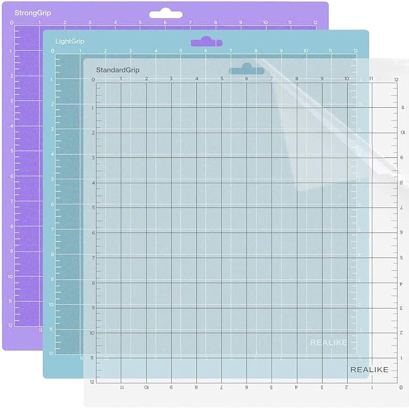 REALIKE 12x12 Inch Cutting Mat 3pk for Silhouette Cameo 3/2/1 Adhesive Vinyl